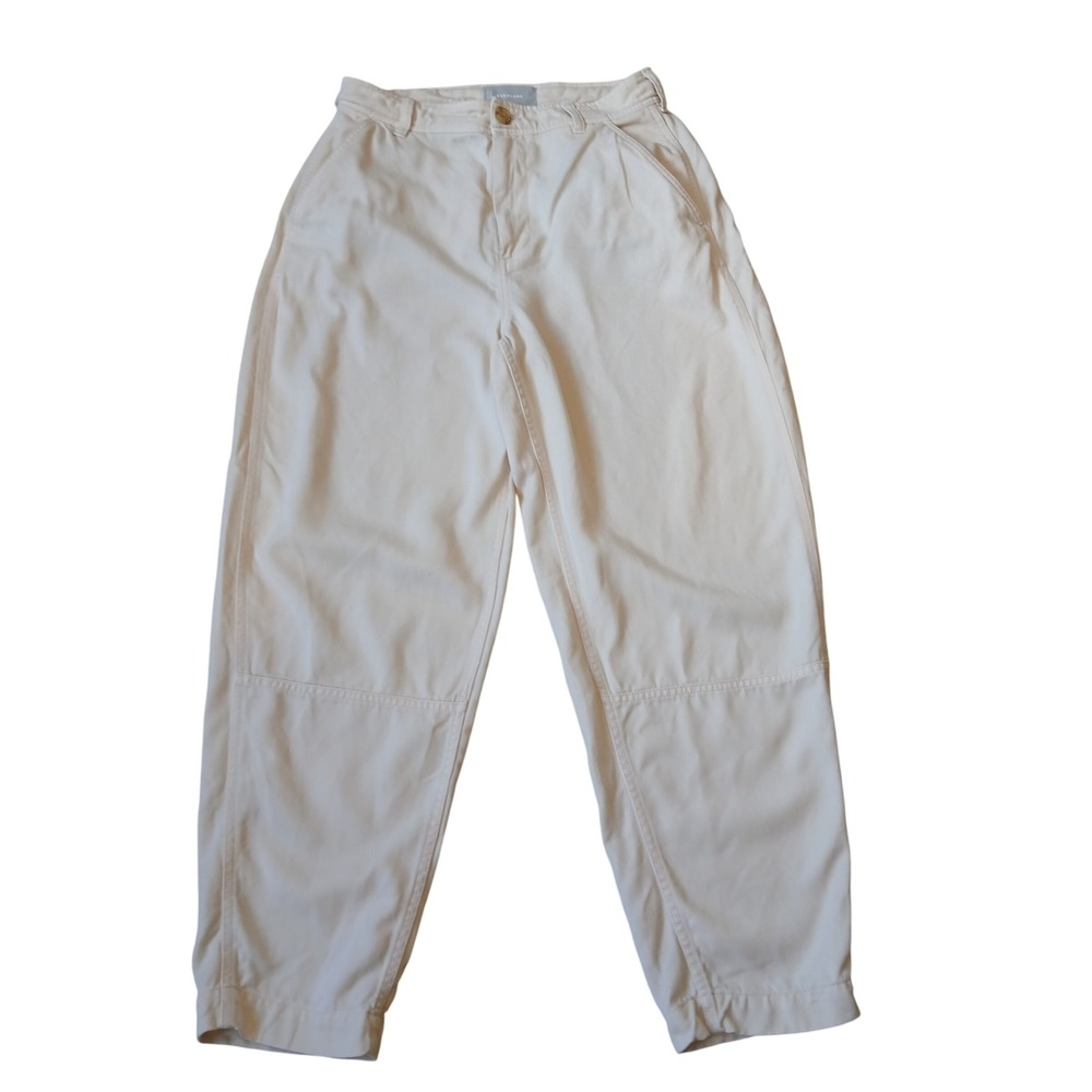 Everlane‎ Women's Cream High Waisted soft Casual Trousers Size 4